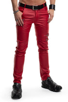 lange Herren Hose RMTommaso002 rot von Regnes Fetish Planet - Herren-Hose
