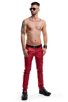 lange Herren Hose RMTommaso002 rot von Regnes Fetish Planet - S / Red - Herren-Hose