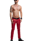 lange Herren Hose RMTommaso002 rot von Regnes Fetish Planet - S / Red - Herren-Hose