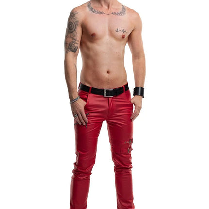 lange Herren Hose RMTommaso002 rot von Regnes Fetish Planet - S / Red - Herren-Hose