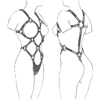 LEATHER BODY - DAMEN MIT MUTIGEM STYLING AUS LEDER - Body