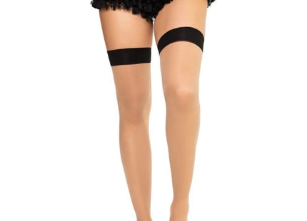 LEG AVENUE - 1963 SPANDEX-STRÜMPFE MIT NÄHTEN IM HINTERTEIL SCHWARZ - EINHEITSGRÖSSE