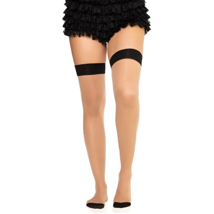 LEG AVENUE - 1963 SPANDEX-STRÜMPFE MIT NÄHTEN IM HINTERTEIL SCHWARZ - EINHEITSGRÖSSE