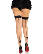LEG AVENUE - 1963 SPANDEX-STRÜMPFE MIT NÄHTEN IM HINTERTEIL SCHWARZ - EINHEITSGRÖSSE