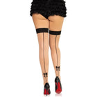 LEG AVENUE - 1963 SPANDEX-STRÜMPFE MIT NÄHTEN IM HINTERTEIL SCHWARZ - EINHEITSGRÖSSE