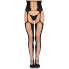 LEG AVENUE - 1968 STRÜMPFE MIT ANGENÄHTEM STRUMPFHALTER SCHWARZ - EINHEITSGRÖSSE