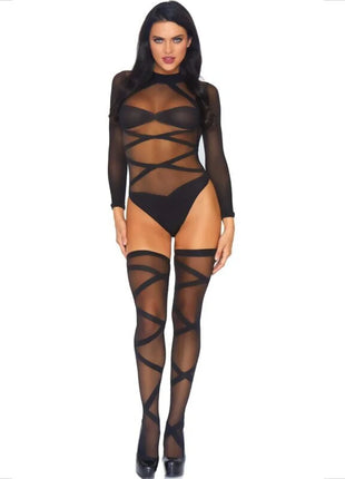 LEG AVENUE - 2-TEILIGES SET FÜR KÖRPER UND OBERSCHENKEL - Sexy Dessous-Set