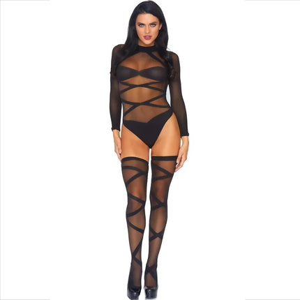 LEG AVENUE - 2-TEILIGES SET FÜR KÖRPER UND OBERSCHENKEL - Sexy Dessous-Set