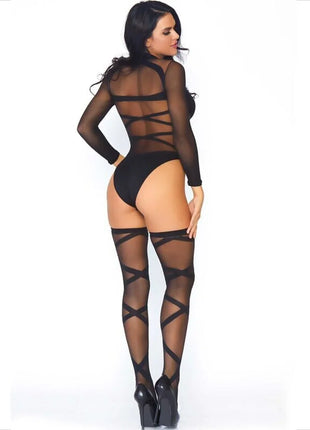 LEG AVENUE - 2-TEILIGES SET FÜR KÖRPER UND OBERSCHENKEL - Sexy Dessous-Set