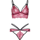 LEG AVENUE – 81623 BH & String-Set Burgunderrot - S - Sexy Dessous-Set