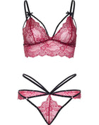 LEG AVENUE – 81623 BH & String-Set Burgunderrot - S - Sexy Dessous-Set