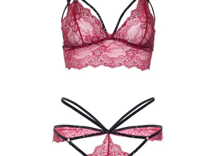 LEG AVENUE – 81623 BH & String-Set Burgunderrot - S - Sexy Dessous-Set