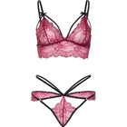 LEG AVENUE – 81623 BH & String-Set Burgunderrot - S - Sexy Dessous-Set