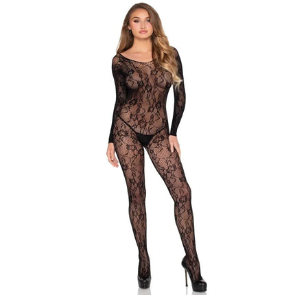 LEG AVENUE - 89366 SPITZEN-DESSOUS-BODYSTOCKING SCHWARZ - EINHEITSGRÖSSE