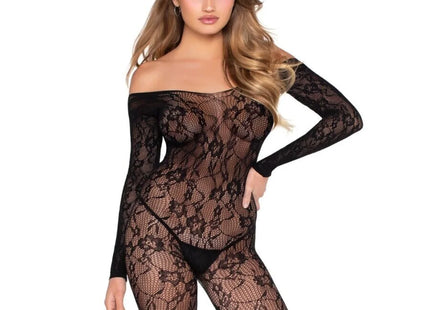 LEG AVENUE - 89366 SPITZEN-DESSOUS-BODYSTOCKING SCHWARZ - EINHEITSGRÖSSE