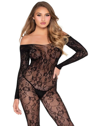 LEG AVENUE - 89366 SPITZEN-DESSOUS-BODYSTOCKING SCHWARZ - EINHEITSGRÖSSE