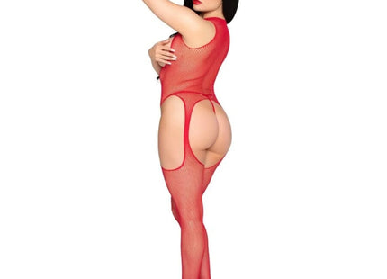 LEG AVENUE - 89374 CUPLESS BODYSTOCKING UND PANTY RED - EINHEITSGRÖSSE