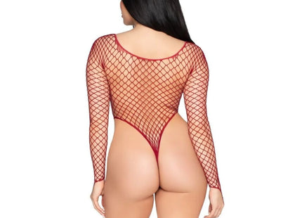 LEG AVENUE - 89377 HOCHGESCHNITTENER INDUSTRIELLER NETZBody ROT - EINHEITSGRÖSSE