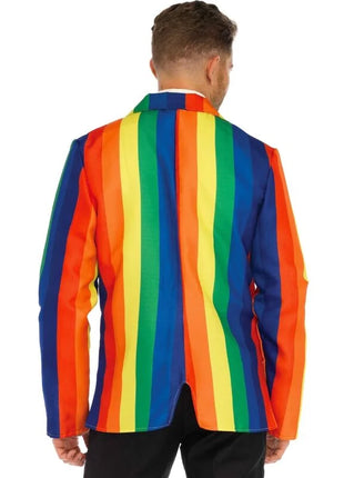 LEG AVENUE - BLAZER + KRAWATTE REGENBOGEN M