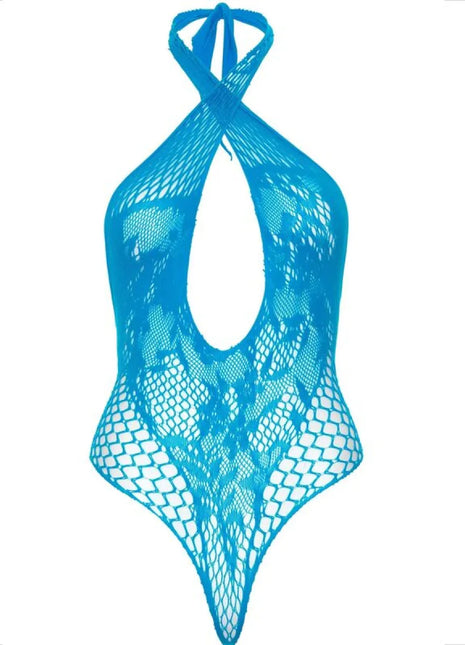 LEG AVENUE - BODY MIT SPITZE BLAU - Bodys
