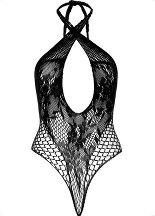 LEG AVENUE - BODY MIT SPITZE SCHWARZ - Bodys