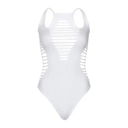 LEG AVENUE - BODY TANGA RACERBACK SCHWARZ - Bodys