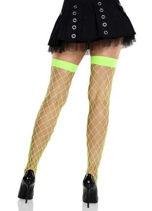 LEG AVENUE - BREITE NETZSTRUMPFHOSEN NEONGRÜN - Strumpfhose