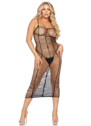 LEG AVENUE - HORIZONTALES NETZ-MAXIKLEID EINE GRÖSSE