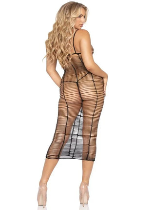 LEG AVENUE - HORIZONTALES NETZ-MAXIKLEID EINE GRÖSSE