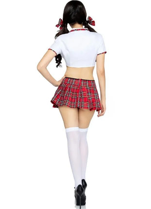 LEG AVENUE - KLASSISCHES MISS COLLEGIATE-KOSTÜM ROT/WEISS M/L