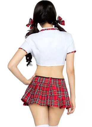 LEG AVENUE - KLASSISCHES MISS COLLEGIATE-KOSTÜM ROT/WEISS M/L