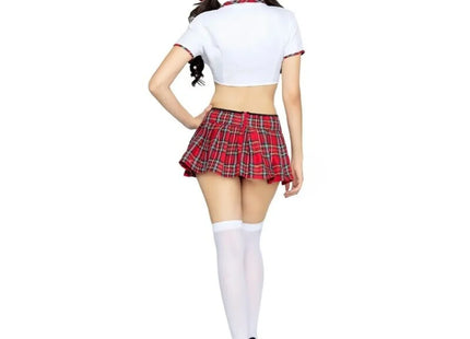 LEG AVENUE - KLASSISCHES MISS COLLEGIATE-KOSTÜM ROT/WEISS S/M
