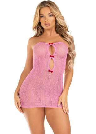 LEG AVENUE - KLEID HERZ & SCHLEIFEN ROSA EINHEITSGRÖSSE - Sexy Kleider