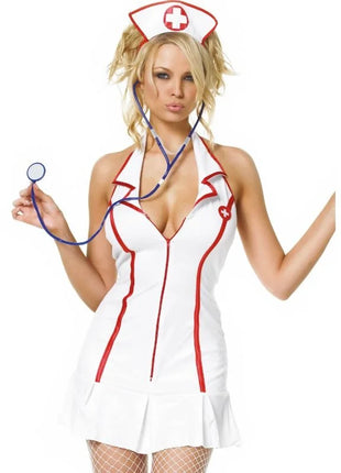 LEG AVENUE - KOSTÜME - KLEID FÜR KRANKENSCHWESTER 3-TEILIGES SET GRÖSSE S/M - Kostüme