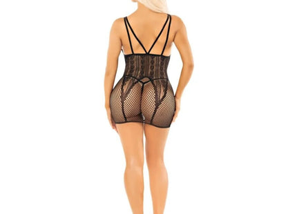 LEG AVENUE - MINIKLEID MIT HERZSPITZE SCHWARZ