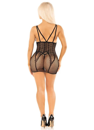 LEG AVENUE - MINIKLEID MIT HERZSPITZE SCHWARZ