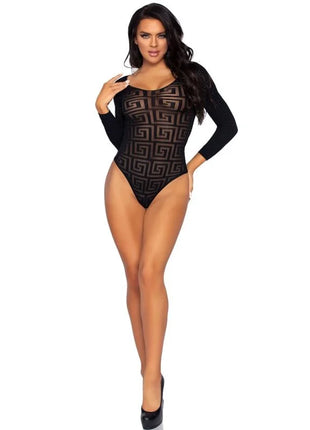 LEG AVENUE - MOSAIC SNAP CROTH BODYSUIT EINE GRÖSSE - Bodys