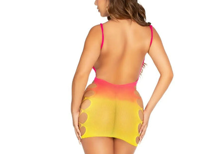 LEG AVENUE – NAHTLOSES MINIKLEID MIT SCHLITZEN SUNSET