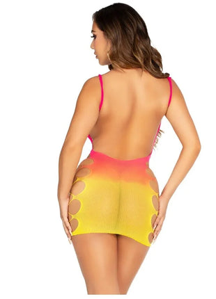 LEG AVENUE – NAHTLOSES MINIKLEID MIT SCHLITZEN SUNSET