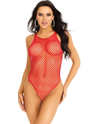 LEG AVENUE - NET SNAP CROTCH TANK BODYSUIT EINHEITSGRÖSSE - Bodys