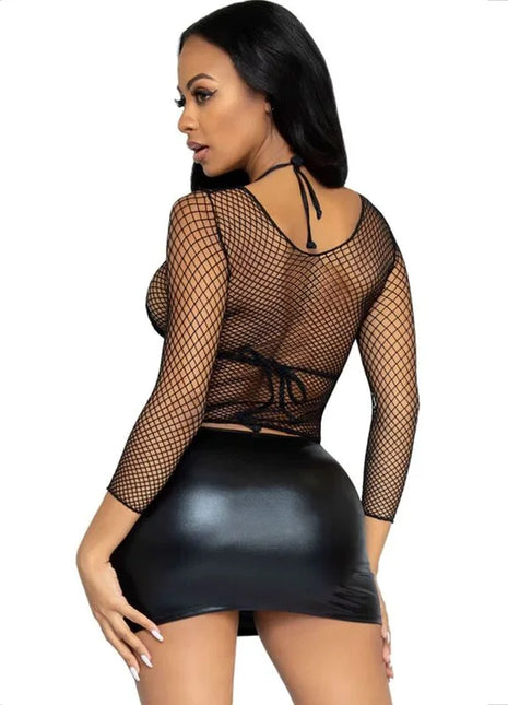 LEG AVENUE - NETZ LANGARM T-SHIRT - Oberteil