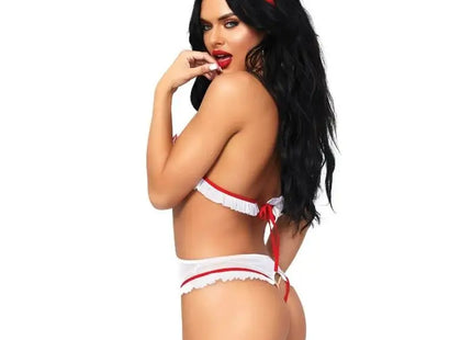 LEG AVENUE - NURSE OFFENER TEDDY OHNE KREUZ EINE GRÖSSE - Kostüme