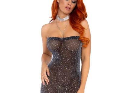 LEG AVENUE - SCHLAUCHKLEID SILBER EINE GRÖSSE - Nachtwäsche