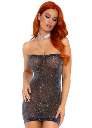 LEG AVENUE - SCHLAUCHKLEID SILBER EINE GRÖSSE - Nachtwäsche