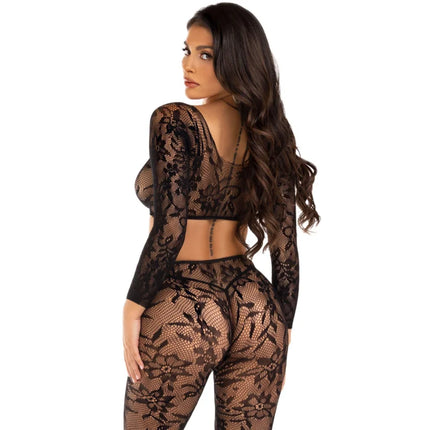 LEG AVENUE - SET AUS KURZEM OBERTEIL UND STRUMPFHOSE - BH & Slip