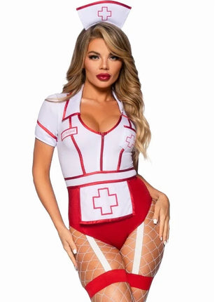 LEG AVENUE - SEXY KRANKENSCHWESTERKOSTÜM ROT/WEISS M