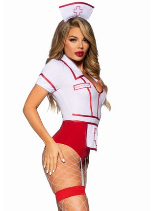 LEG AVENUE - SEXY KRANKENSCHWESTERKOSTÜM ROT/WEISS M