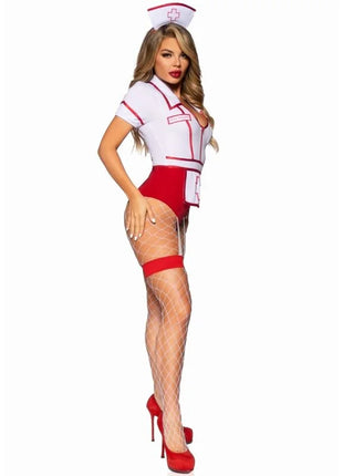 LEG AVENUE - SEXY KRANKENSCHWESTERKOSTÜM ROT/WEISS S