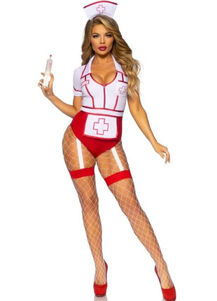 LEG AVENUE - SEXY KRANKENSCHWESTERKOSTÜM ROT/WEISS S