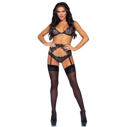 LEG AVENUE - SHINNY DREITEILIGES SET M - Sexy Dessous-Set